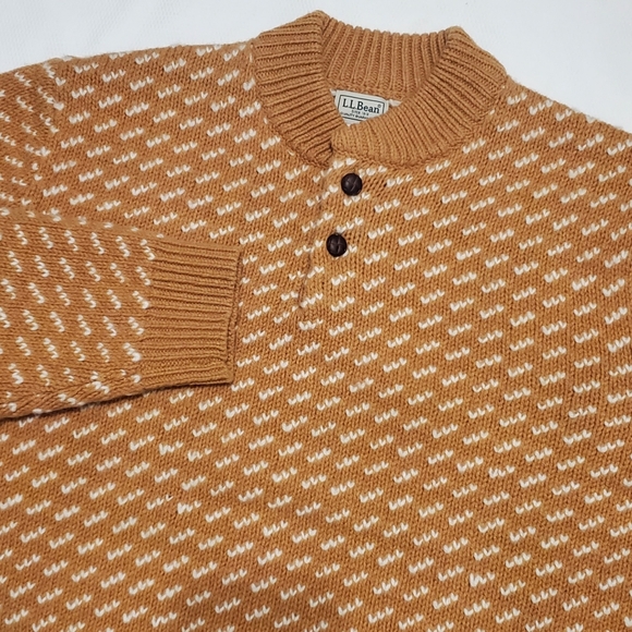 L.L. Bean Vintage Birdseye Chunky Knit Sweater Mens XL - Picture 1 of 7